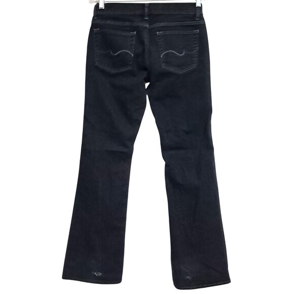 Y2K Flare Jeans Black Denim Size 5 T Low Rise Stretch by Nobo No Boundaries - Picture 2 of 12